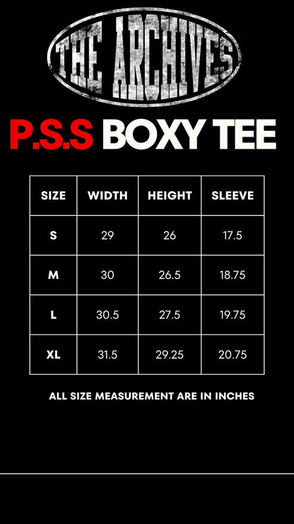 P.S.S BOXY TEE - Eighty Archive