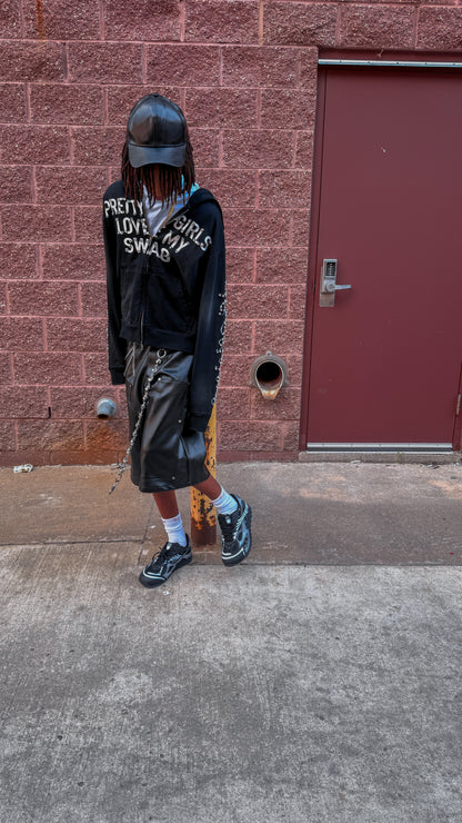 "PGLMS" RHINESTONE ZIP-UP
